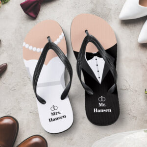 Personlige Flip-flops - Mr. & Mrs.